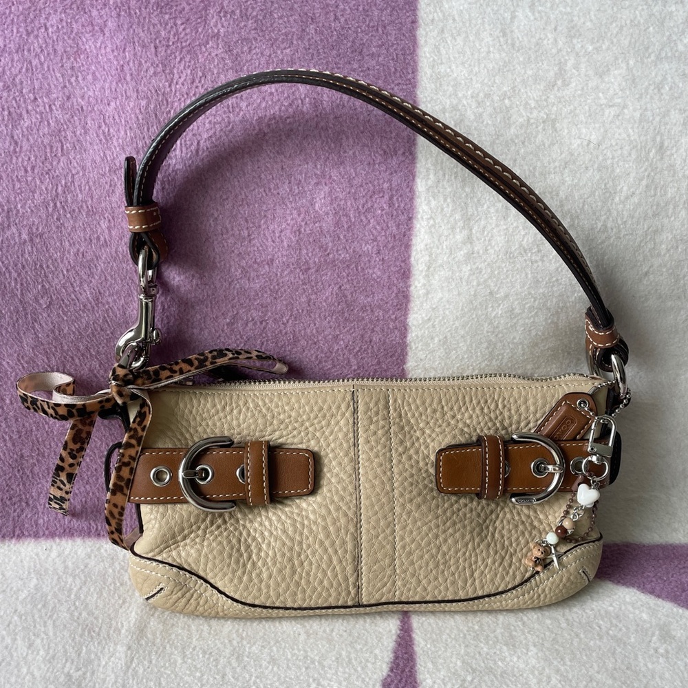 Coach East West Pebbled Leather Demi Convertible Shoulder Bag
